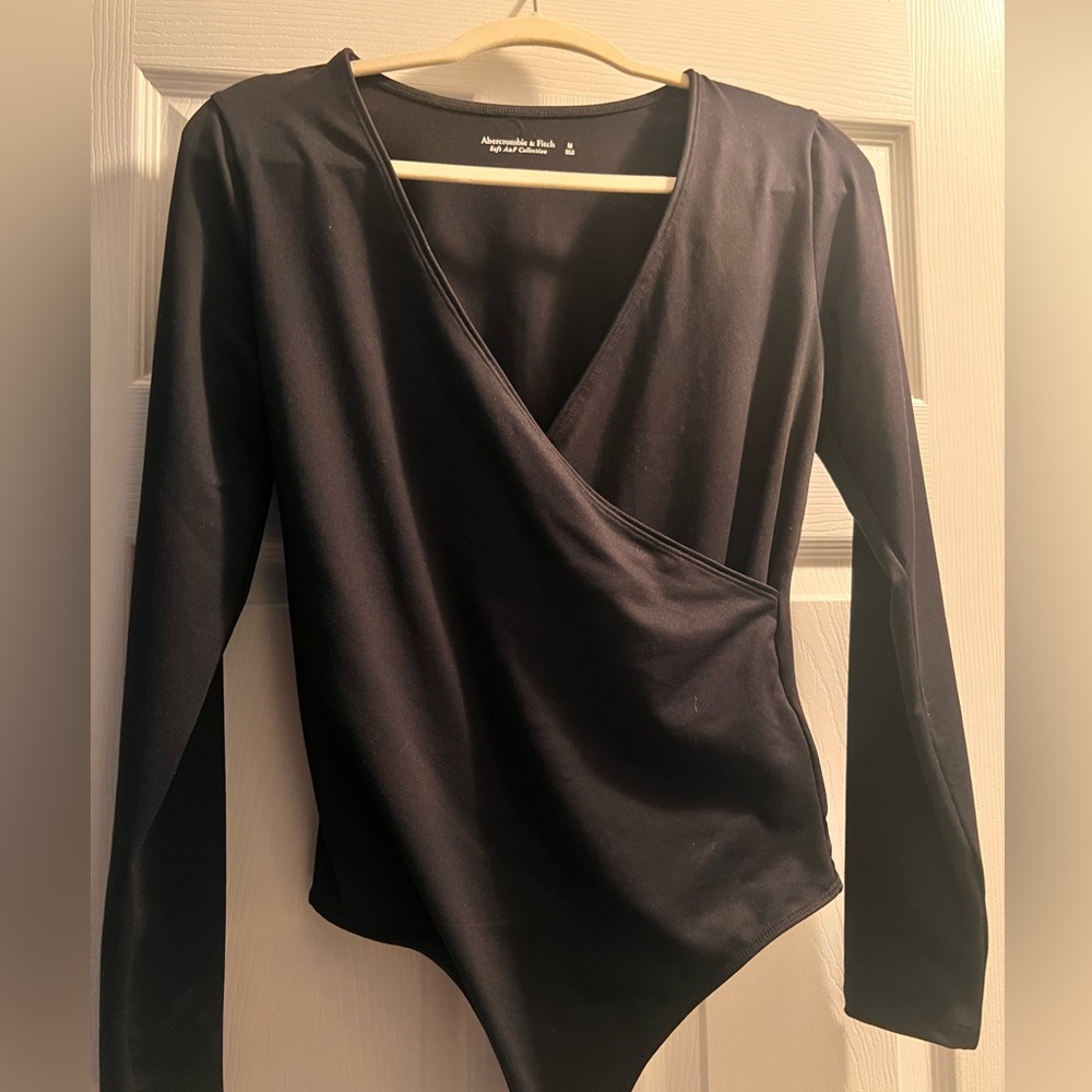 Long-Sleeve Wrap Bodysuit Abercrombie